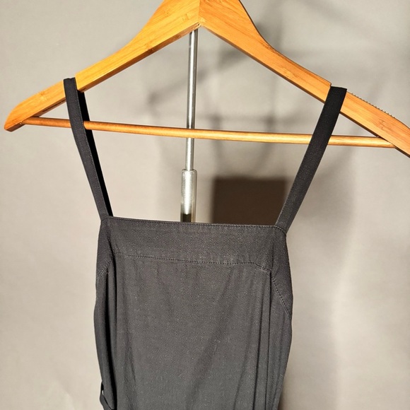 EVERLANE • Pinafore Dress - Cotton Stretch Tiered Spaghetti Strap w/ Pockets 00 - Picture 3 of 16